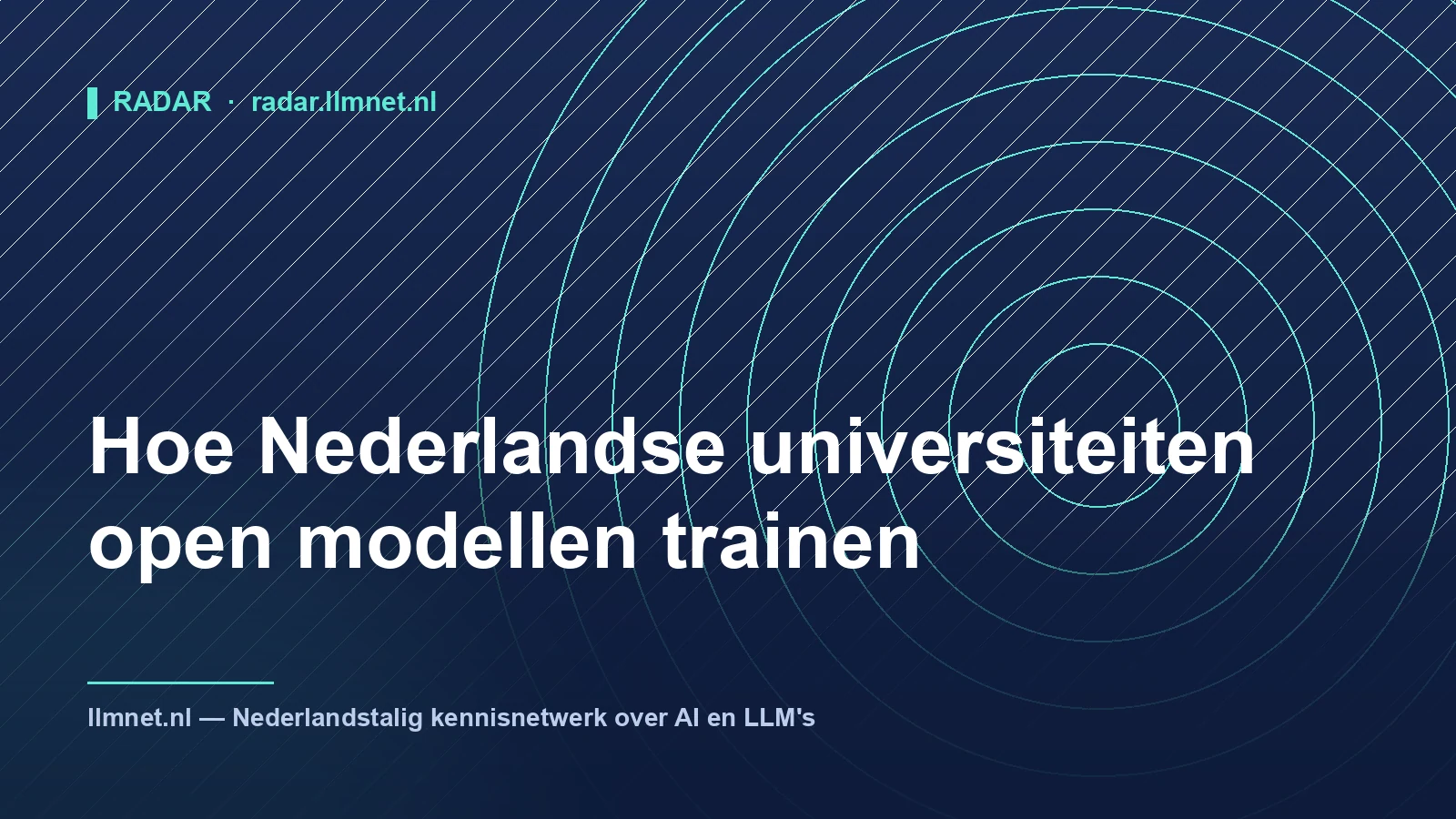 Hoe Nederlandse universiteiten open modellen trainen