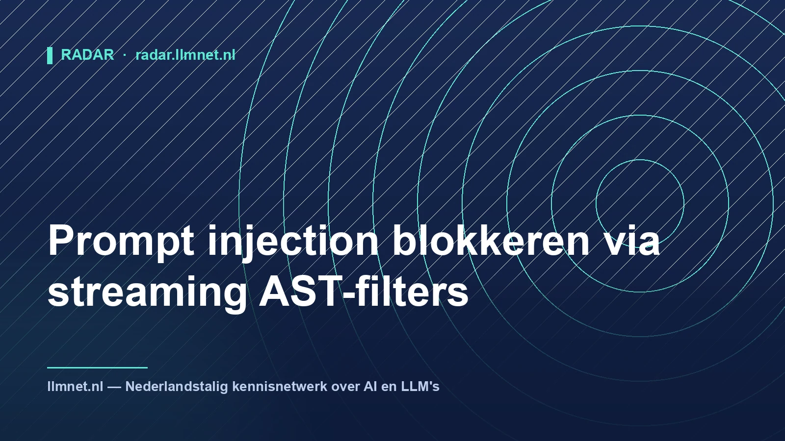 Prompt injection blokkeren via streaming AST-filters